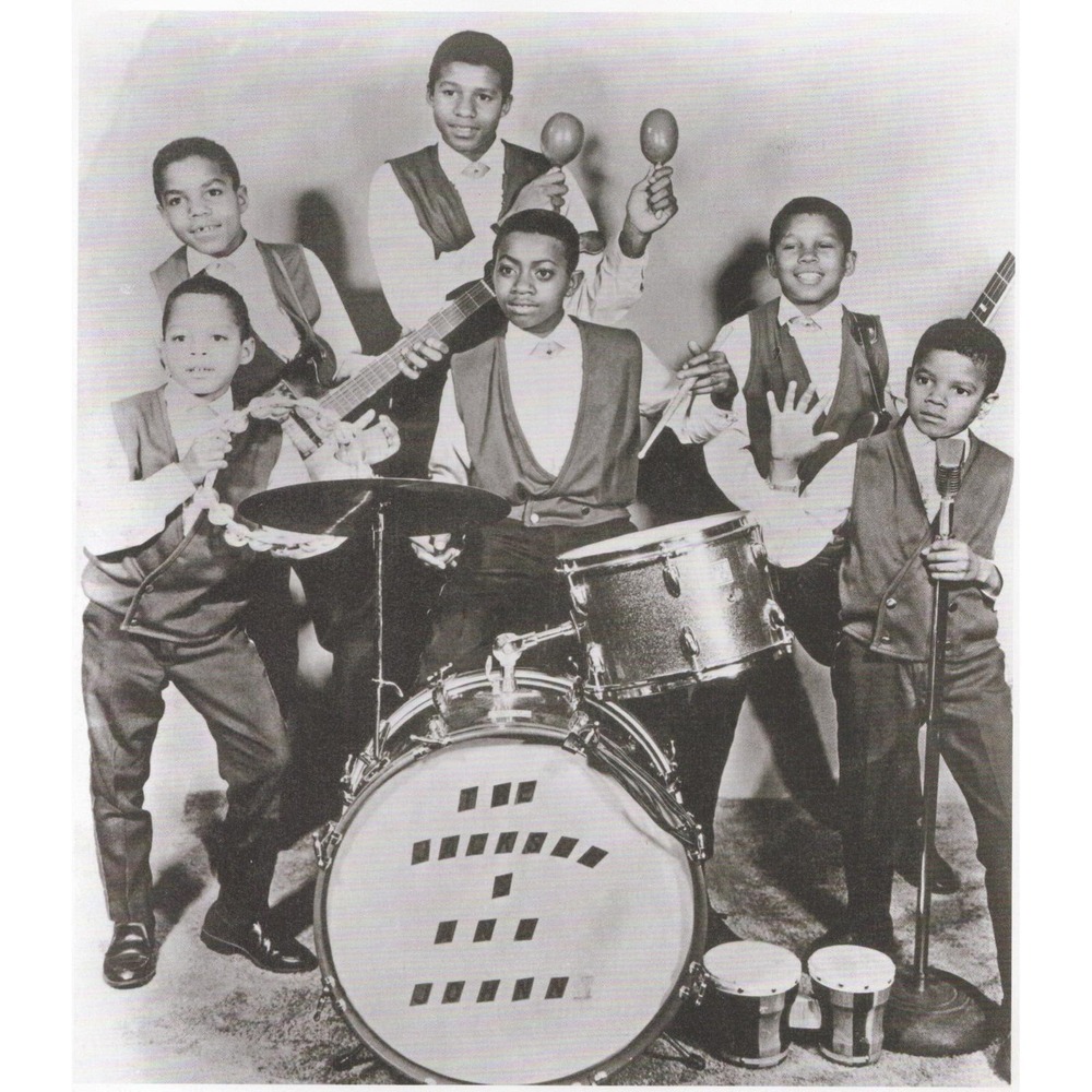 Michael Jackson c1960s with Jackson 5 Early Band Photo Magazine Print